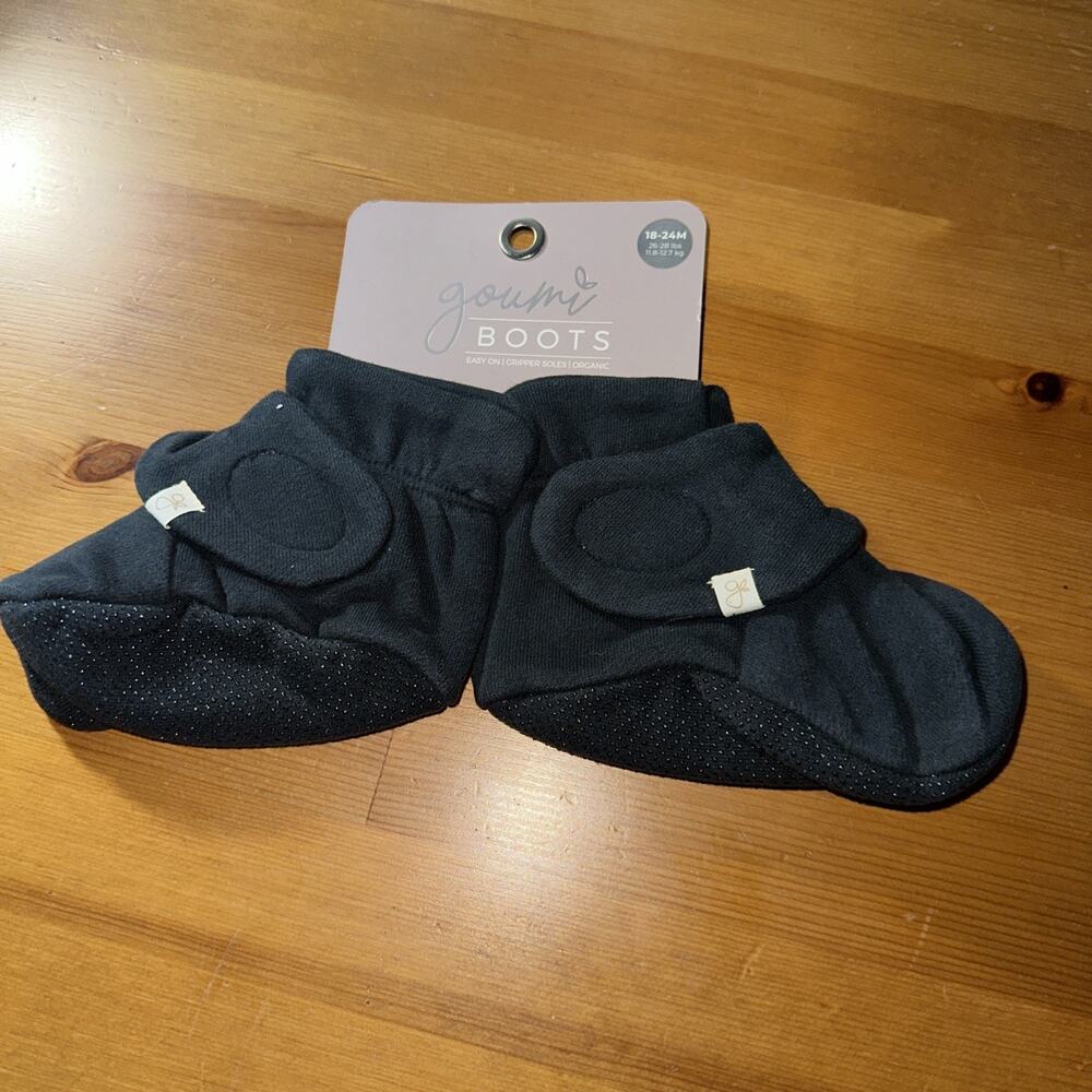 Goumi Kids Bamboo & organic cotton boots asphalt 18-24 months